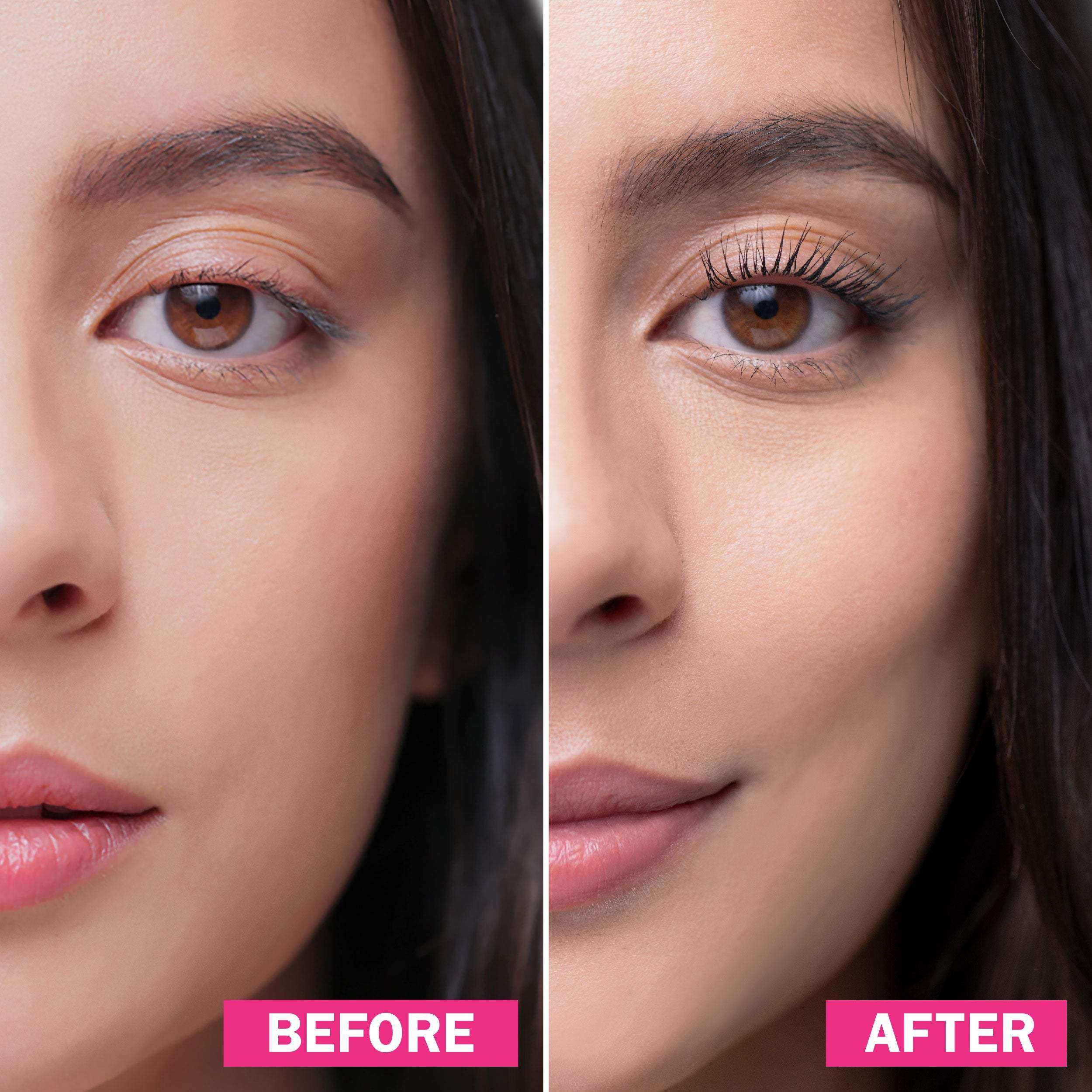 Before and after close-up of woman&